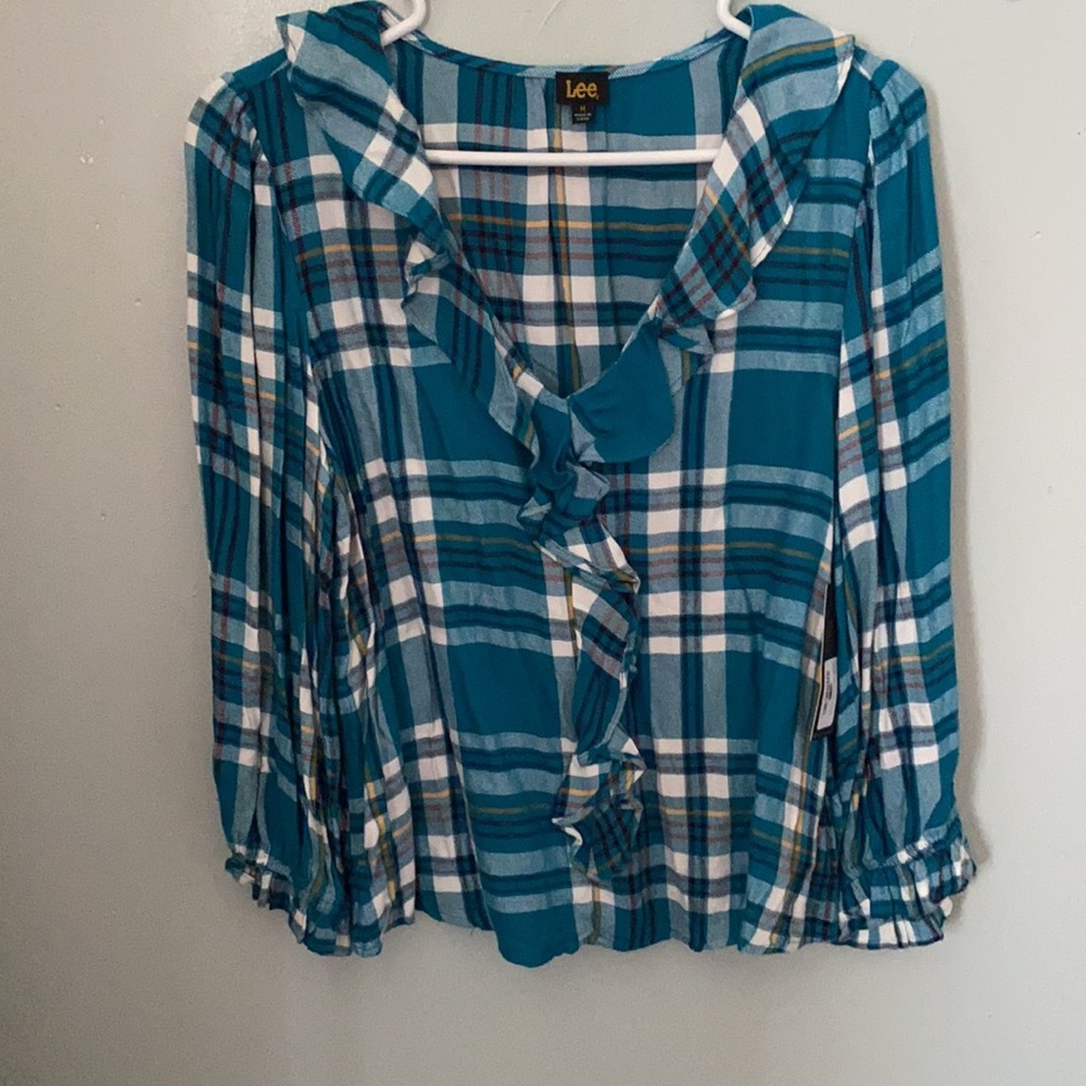 Lee JcPenny Long Sleeved Plaid Top